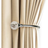 Curtain Tiebacks Wall Hooks U Metal Curtain Tiebacks, Metallic Curtain 2 Pack (Silver)
