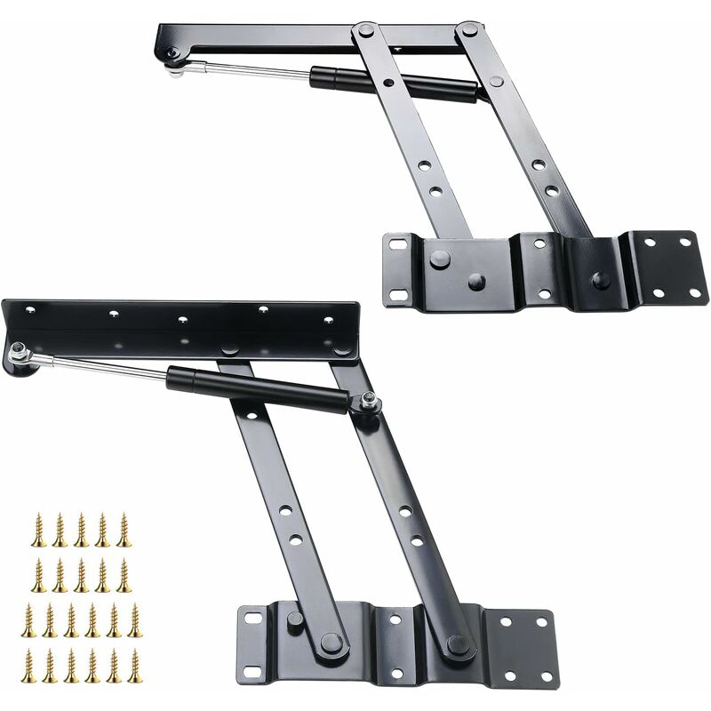 2 pcs Lift-Up Coffee Table Hinge, Heavy Duty Lift-Up Coffee Table Mechanism, Lift Up Spring Hinge For Coffee Table