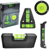4 pcs Mini Spirit Level, Black Spirit Level, Magnetic Spirit Level, Camping Level, Small Spirit Level For Construction,