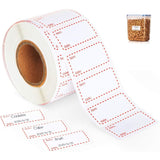 5002 Freezer Labels ROll, 50 X 25Mm Self-Adhesive Food Storage Freezer Sticker, Removable Food Stickers Labels For Home