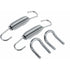 2 pcs Exhaust Pipe Spring,65Mm Length Exhaust Pipe Muffler Swivel Spring Stainless Steel ROtating Mounting Springs With