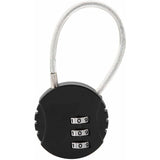 Security Padlock, Combination Lock Code Lock Travel Lock With Steel Cable 3 Digit Luggage Lock For Suitcases And