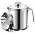 Oil Pot Grease Can Stainless Steel Storage Can With 2 Liter Can In Dust Cover For Fine Mesh Sieve Non-Slip Plate Frying