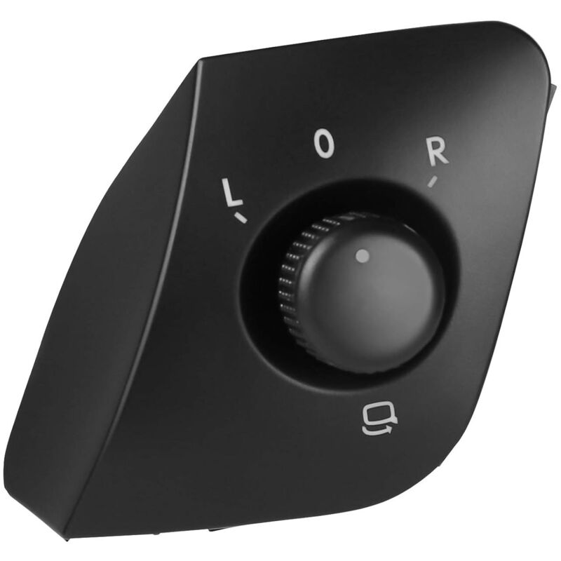 Exterior Side Mirror Adjustment Switch Button Pearl Replacement For Ibiza 2009-2015 6J1959565 Black