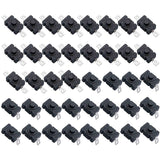 40 pcs Self-Locking Push Button Switch, Kan-28 Mini Flashlight Switch (20 pcs Flat Pin With Hole + 20 pcs Bent Pin With