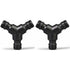 Plastic Snap On Hose Splitter (3 Way) Y Male Garden Hose Connector Y-Connector 2 Pack