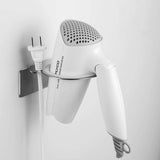 Hair Dryer Holder With Traceless Adhesive, Stainless Steel