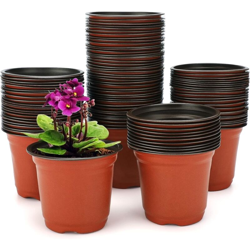 100 pcs 10Cm(Diameter) Soft Plastic Seed Pot Seedling Pot Seedling Pot