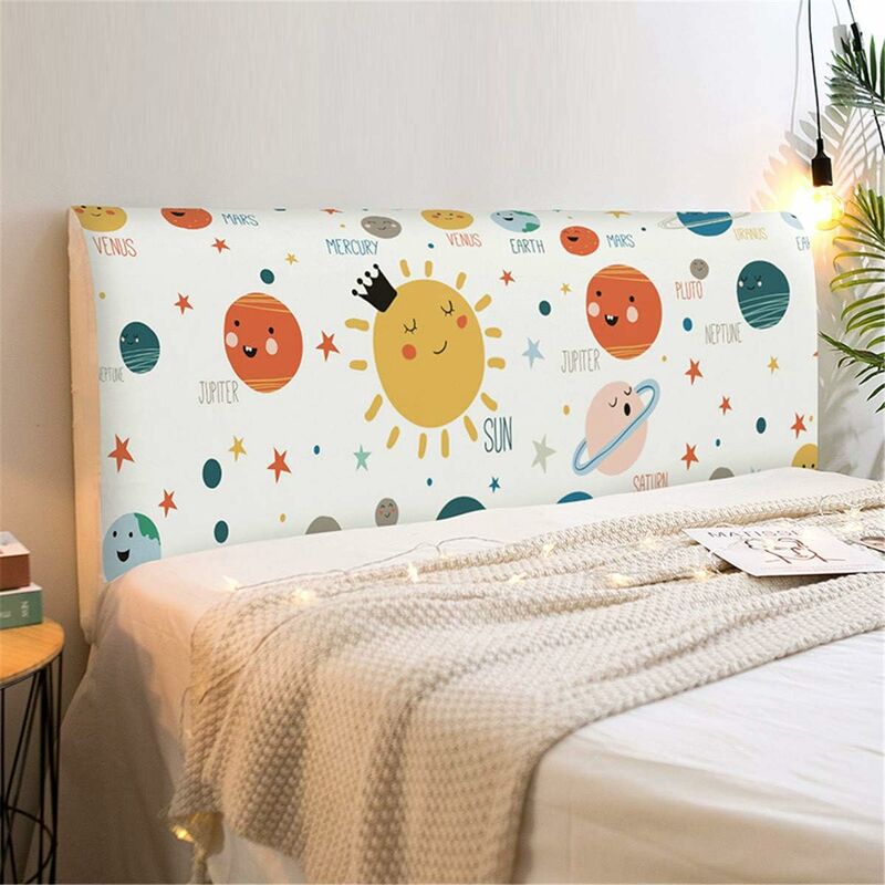 Headboard Covers, Stretch Printing Dustproof Bed Headboard Cover Dustproof Protector For Headboard, Modern Bedroom