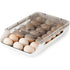 Egg Storage Box Stackable Plastic Egg Container Fridge Egg Storage With Lid Auto Scroll Egg Container For Kitchen