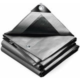 Heavy Duty Waterproof Polyethylene Tarpaulin 160G/M² Grey And Black 3X4M