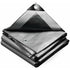 Heavy Duty Waterproof Polyethylene Tarpaulin 160G/M² Grey And Black 3X4M