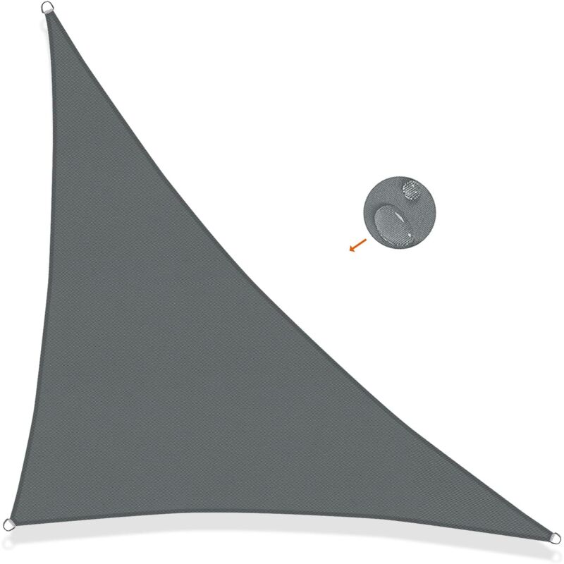 Triangular Shade Sail 3X3X3M Waterproof Shade Cloth Uv Protection For Patio Garden, Terrace, Outdoor, Balcony,