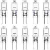 G4 Halogen Bulbs, 12V 20W Halogen Pin Base Lamp, Warm White 3000K, 350Lm, Dimmable, G4 Low Voltage Halogen Lamp, Clear