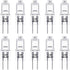 G4 Halogen Bulbs, 12V 20W Halogen Pin Base Lamp, Warm White 3000K, 350Lm, Dimmable, G4 Low Voltage Halogen Lamp, Clear