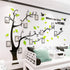 3D Tree Wall Stickers Diy Wall Decals Tree Wall Stickers Arts Decorations For Living ROom Bedroom (E Light Green