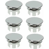 6 pcs Chrome Bathroom Sink Overflow Plug Toilet Overflow Drain Hole ROund Part