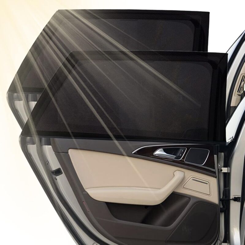 Car Sun Shade For Baby, 2 Pack Car Sun Shade For Kids And Pets, Block Uv Rays Anti Mosquito Net, Universal Size For