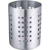 Cutlery Drainer/Utensil Holder, ROund, Diameter: 10 Cm, Height: 13 Cm, Stainless Steel, Silver