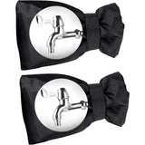 Outdoor Faucet Cover Antifreeze Faucet Protection Cover Wind Resistant Waterproof For Winter Garden Black 2 pcs