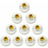 E27 Lamp Holder Screw Socket Plastic Wall Mount LED Bulb Base Converter Adapter Holders For E27 Bulb Plastic ROund