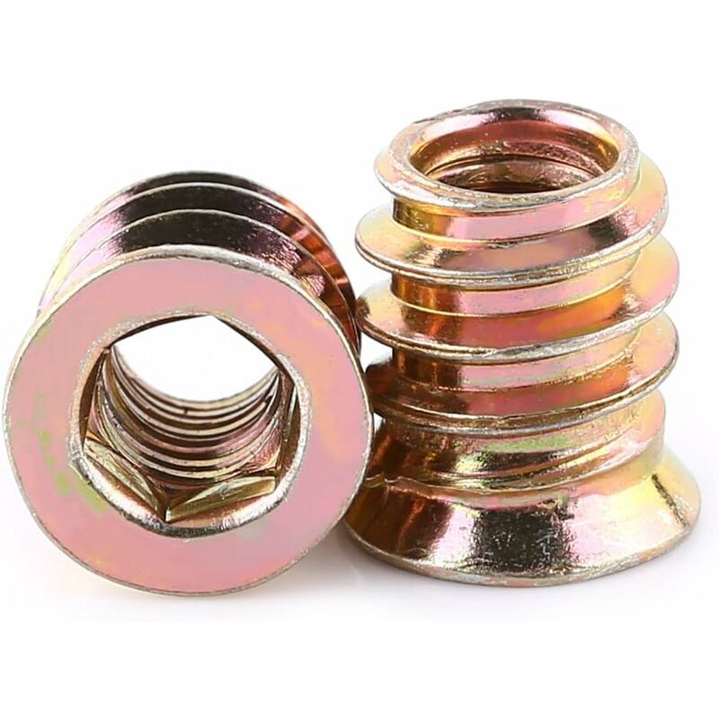 Pack Of 20 pcs M6/M8/M10 Zinc Alloy Threaded Hex Nut, Zinc Alloy Insert Nuts Assortment (M613Mm)