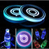 2 Pack LED Cup Holder, LED Car Coasters With 7 Colors Glow Cup Pad, Usb Charging Cup Mat For Coaster Accessories,