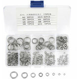 180 pcs 8 Size 304 Stainless Steel Spring Washer Assortment Kit, Spring Washers Kit M2.5 M3 M4 M5 M6 M8 M10