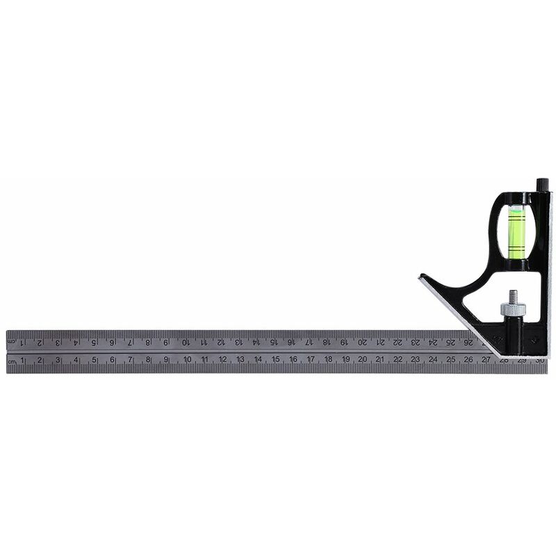 Combination Square 300Mm 12" Heavy Duty Professional Inch/Metric Level & Tool Stainless Steel Metal Carpenter Tool 12"