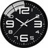 Silent Clock, 30Cm Quartz Silent Clocks, Battery Powered, Modern Style Designed For Home, Office And School (Black)