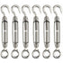 6 pcs Wire Tensioner M4 Stainless Steel Adjustable Turnbuckle Hook And Eye Set Heavy Duty