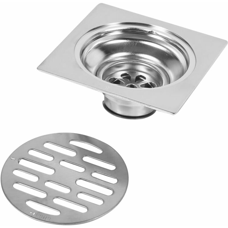 Floor Drain Stainless Steel Thick Anti-Odor Square Shower Drain For Bathroom 100Mm (Style : 2)