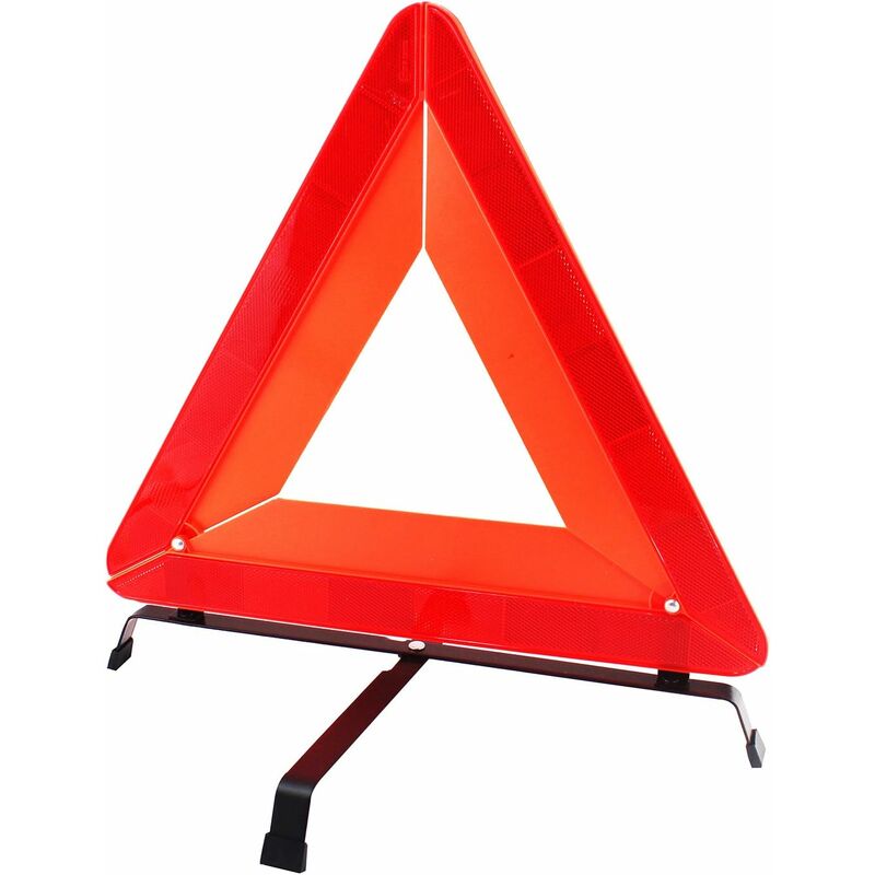 Red Car Emergency Reflective Triangle, Foldable Triangular Warning Sign For Cars