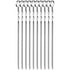 Stainless Steel Kebab Skewers, 10 Flat Metal Barbecue Skewers, Reusable Grilling Skewers, For Vegetables And Chicken