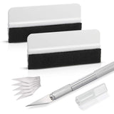 Car Accessories Squeegee Kit, With Felt Squeegee, Hobby Knife For Application Or Scraping With Cutter And Plastic
