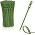 200X Green Plastic Plant Binder - Stabilize Plants - Plant Clips - Plant Stake Clip (13 Cm)