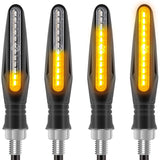 4 pcs Motorcycle Turn Signal Indicator Light 12V 12 LED Bulbs