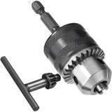 1.5-13Mm 6.35Mm Hex Shank Quick Change Drill Chuck Adapter, 1/2-20Unf Drill Chuck Converter With Chuck Key For Electric