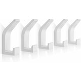 Self Adhesive Hooks Aluminum Wall Hook Waterproof Bathroom Towel And RObe Hooks For Kitchen Bathroom Closets 5 pcs
