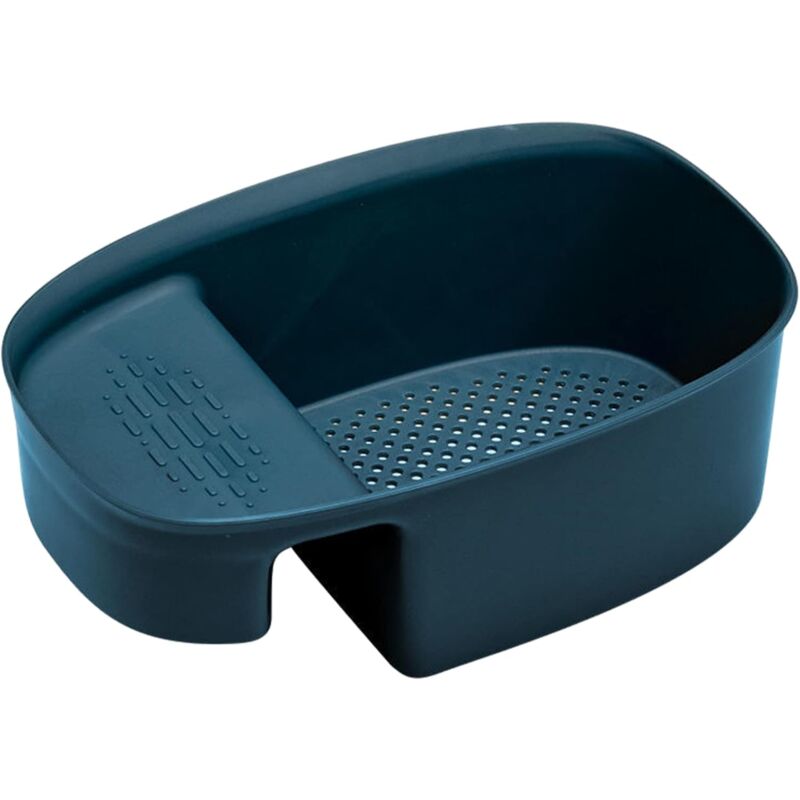 Kitchen Drain Baskets, Hanging Sink Basket Drain Holder Hanging Storage Shelf Sponge Holder Sink Drain Basket (Blue)