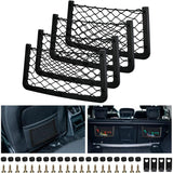 4 Pack Car Storage Net, Trunk Storage Net, Car Trunk Net, With Screws, Hook, Car Pocket Organizer Bag For Car, Rv,