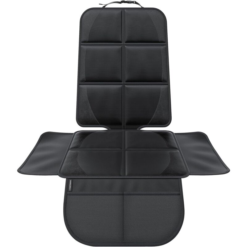 Car Seat Protector - For Car Seat - Premium Rear Seat Protector For Children - Isofix Compatible (Black)