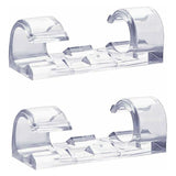 60 Pack Clear Cable Clips, Strong Self-Adhesive Cable Holder, Durable Plastic Cord Management Organizer Clamps For Home