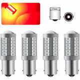 4 X 1156Ba15S LED Bulb Red Super Bright 6000K 5630 33 Smd Backup Light Parking Reverse Position Rear Fog Light Bulb 12V