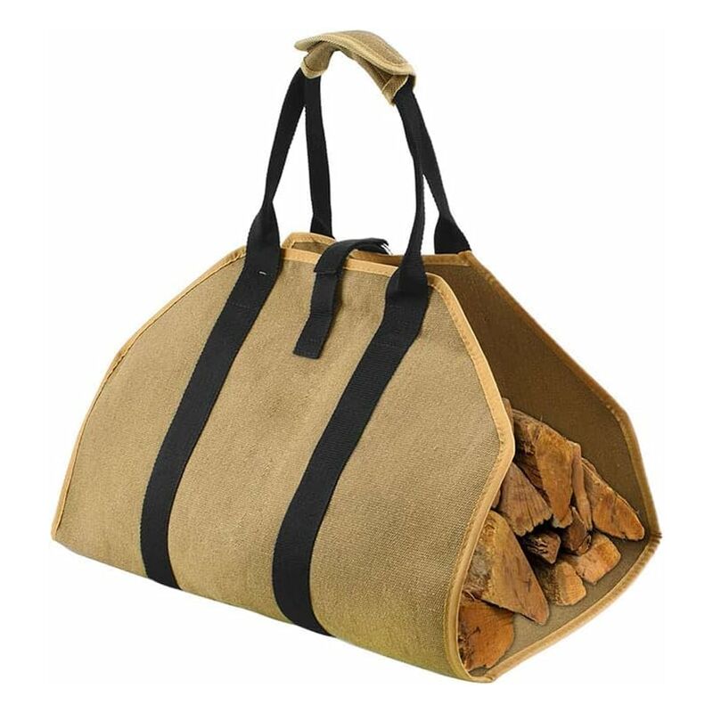Log Basket Log Bag Wood Basket For Fireplace Wood Log Bag Firewood Transport Cart