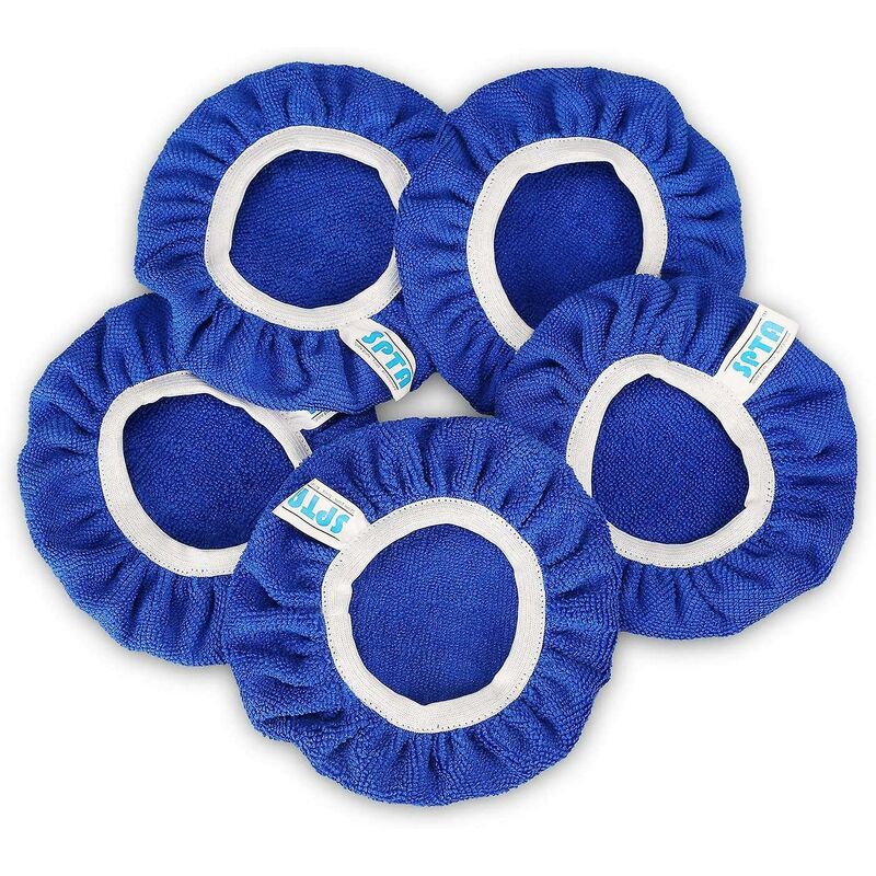 5 pcs (125-150Mm) Buffing Bonnets Microfiber Polishing Bonnets Set Polishing Buffing Bonnets Electric Bonnets For