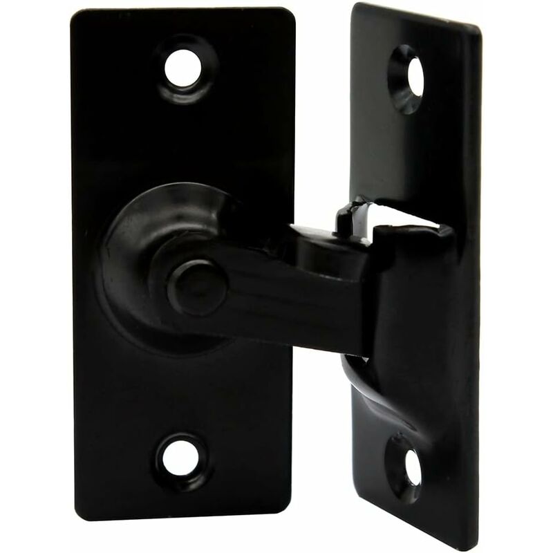 90 Degree Right Angle Stainless Steel Door Lock, Used For Wooden Fences, Doors And Windows, Sliding Doors (Black)