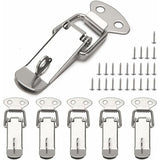 6 pcs Lever Latch Spring Loaded Catch, 72Mm Toggle Spring Loaded Latch With Hook For Cabinet, Box, Drawer, Cupboard,