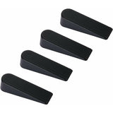 Door Wedge, 4 Pack Rubber Door Stopper Upgrade Door Stop, 100% Silicone, Non-Toxic, No Odor, Black
