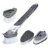 4 Pack Replaceable Brushes Dish Brush Refills, 2 In 1 Sponge And Bristle Brushes For Dish Washing, Easy Cleaning